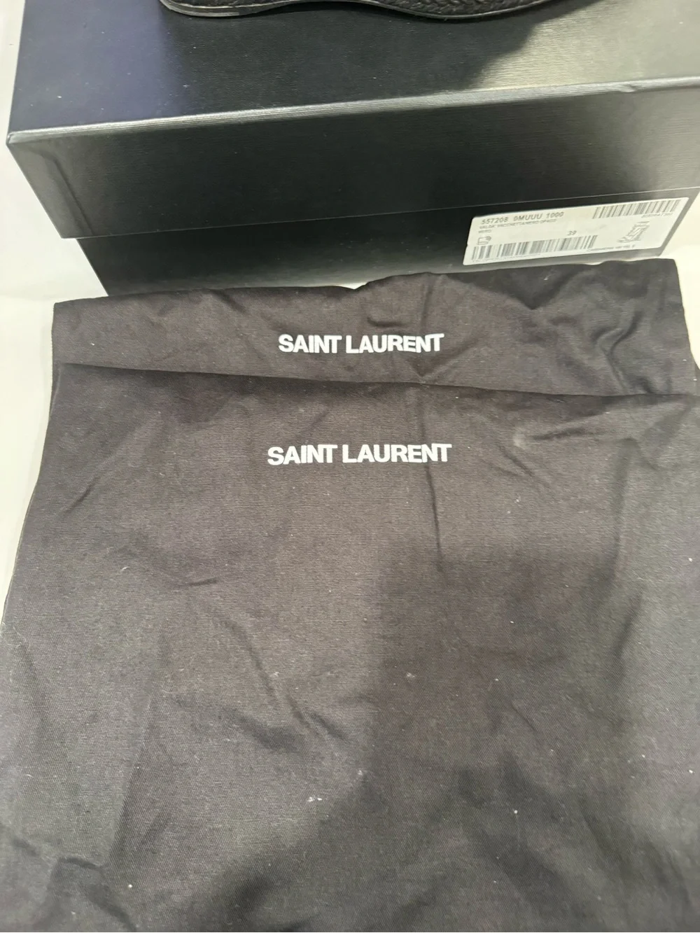 Yves Saint Laurent Black Logo Espadrille Sandals